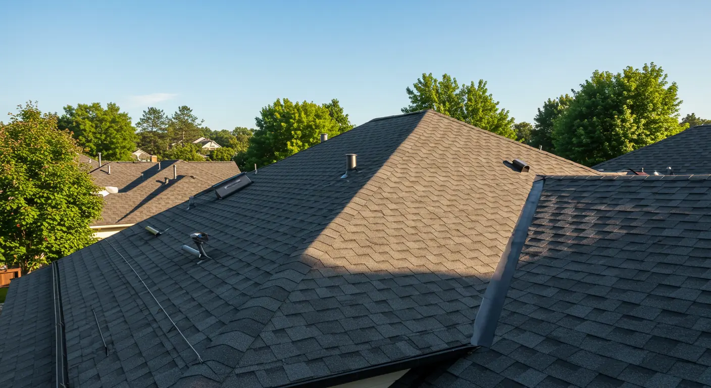 an asphalt shingle roof
